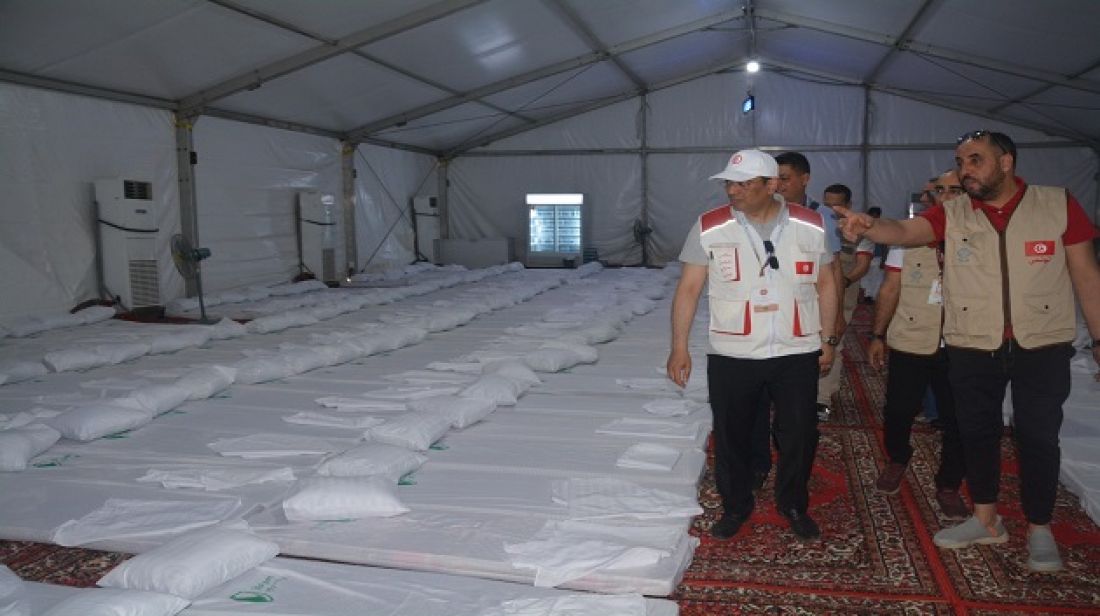 وزير الشؤون الدينية يتفقّد جاهزية المخيمات التي ستستقبل الحجيج بعرفات ومنى وزير الشؤون الدينية يتفقّد جاهزية المخيمات التي ستستقبل الحجيج بعرفات ومنى
