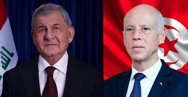 مكالمة هاتفية بين رئيس الجمهورية ونظيره العراقي