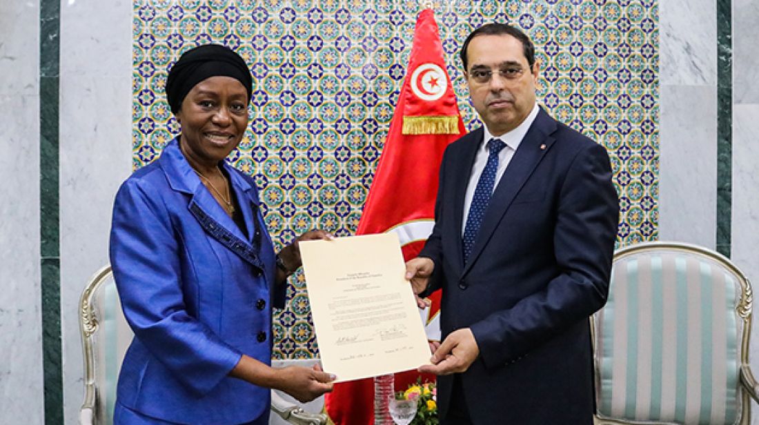 كاتب الدولة لدى وزير الخارجية يتسلّم أوراق اعتماد سفيرة ناميبيا بتونس كاتب الدولة لدى وزير الخارجية يتسلّم أوراق اعتماد سفيرة ناميبيا بتونس