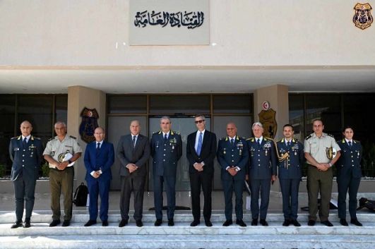 آمر الحرس الوطني يبحث في لقائه بالقائد العام لقوات الحرس المالي الإيطالي مكافحة الجريمة المنظمة وتأمين الحدود