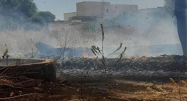 احتراق حديقة المستشفى المحلى في بوسالم‎