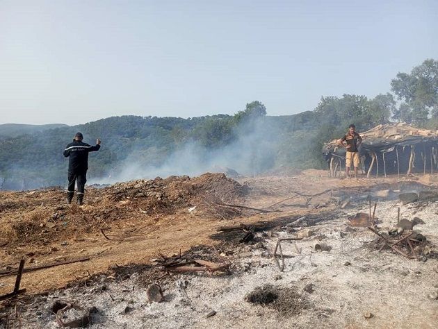 عين دراهم.. حريق قريب من التجمعات السكانية بدوار الحوايزية