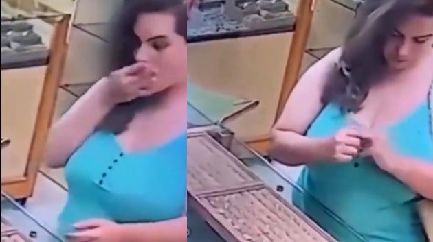 لبنان: سيّدة تسرق خاتما بطريقة غريبة! (فيديو)