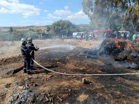 جندوبة : هلاك طفل في حريق إندلع بكومة تبن (صور)