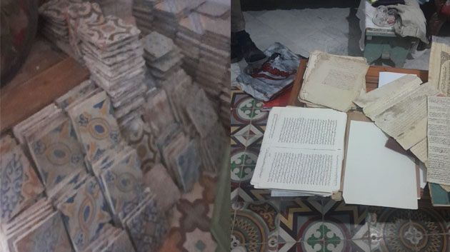 حجز مربّعات خزفية ومخطوطات تاريخية بمنزل في المدينة العتيقة بتونس