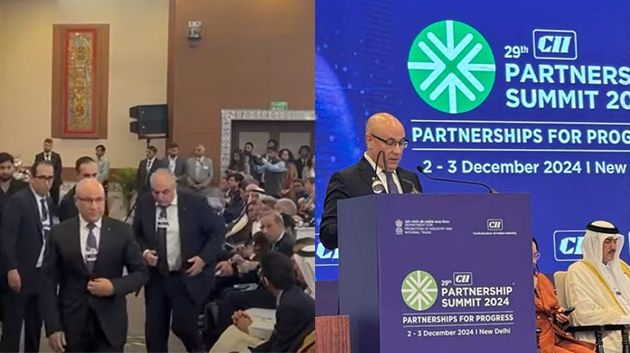 انسحاب الوفد الجزائري من قمة نيودلهي لحظة دخول الوفد الإسرائيلي (فيديو)