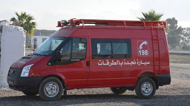 الحمامات: جرحى في اصطدام سيارة نقل ريفي بآلة جارفة