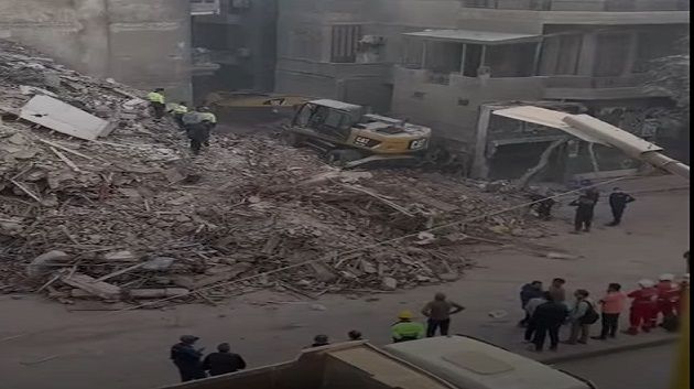 مصر: مصرع 8 أشخاص اثر انهيار مبنى (فيديو)
