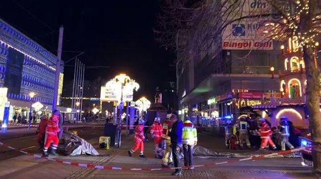قتلى وجرحى في حادثة دهس بسوق لهدايا عيد الميلاد في ألمانيا