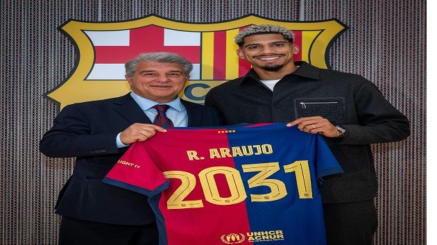 برشلونة يعلن تمديد عقد رونالد أراوخو حتى سنة 2031