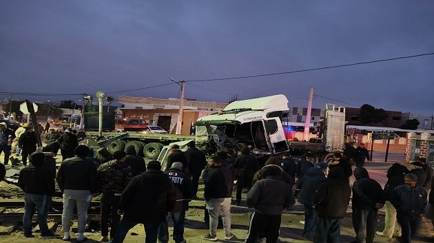 بين قفصة و قابس: خروج شاحنة ثقيلة عن مسارها