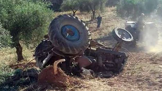 القيروان: انقلاب جرّار فلاحي و  وفاة السائق‎