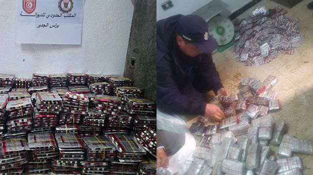 رأس جدير: إحباط محاولة تهريب حواليْ 25 ألف حبة دواء مخدر