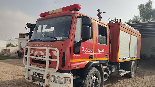 جربة: نشوب حريق جزئي بحافلة للنقل المدرسي