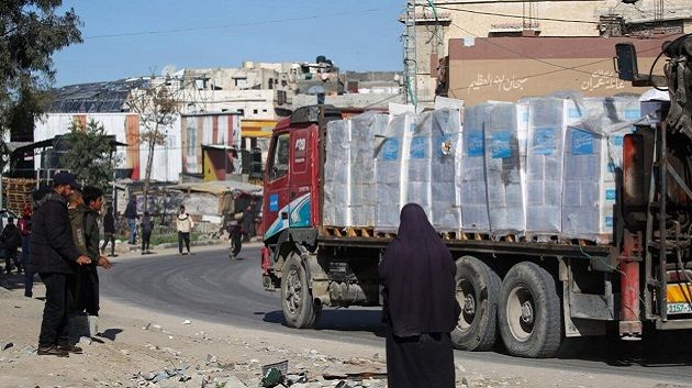 إعتبارا من صباح اليوم : تعليق دخول المساعدات للقطاع