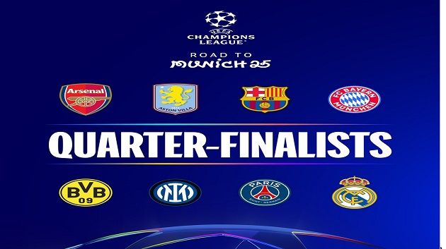 مواجهات ومواعيد ربع نهائي دوري أبطال أوروبا