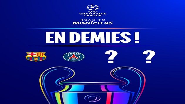 دوري أبطال أوروبا: البي اس جي و برشلونة في المربع الذهبي