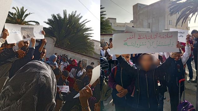 بها 5 أقسام آيلة للسقوط.. أولياء ومعلّمون يحتجّون أمام مدرسة إبتدائية بسيدي عبد الحميد‎