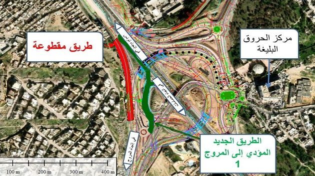 تحويل جزئي لحركة المرور على مستوى مدخل المروج وفوشانة