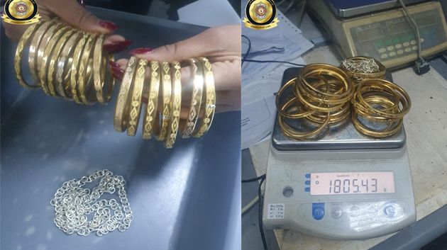 مطار قرطاج: حجز كمية من الذهب لدى مسافرتين
