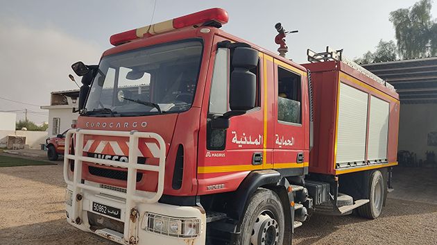 مدنين: احتراق شاحنة ليبيّة معدّة لنقل الإسمنت