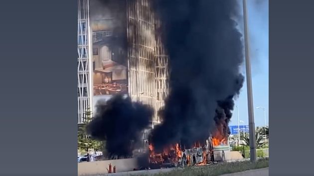 احتراق حافلة: شركة نقل تونس تفتح تحقيقا