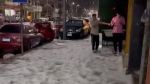 عاصفة قوية تضرب الاسكندرية (فيديو)