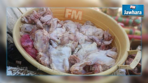 جندوبة : حجز كمية من لحم الدجاج والأجبان الفاسدة