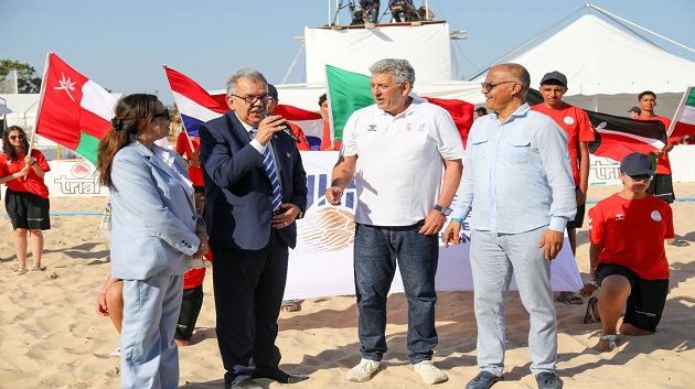 وزير الشباب والرياضة يفتتح بطولة العالم لكرة اليد الشاطئية بالحمامات (صور+ فيديو)