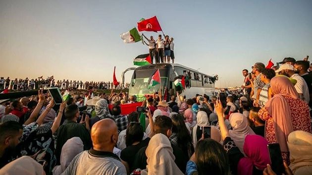 الإعلان عن مسار عودة قافلة الصمود إلى تونس اليوم وغدًا