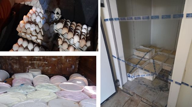 بينها مثلجات وأجبان وبيض مكسر جزئياً: حجز كميات كبيرة من المنتجات الغذائية في 3 ولايات