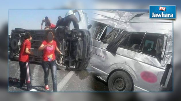 سوسة: حافلة الجمعية النسائية بالمهدية تتعرّض لحادث مرور