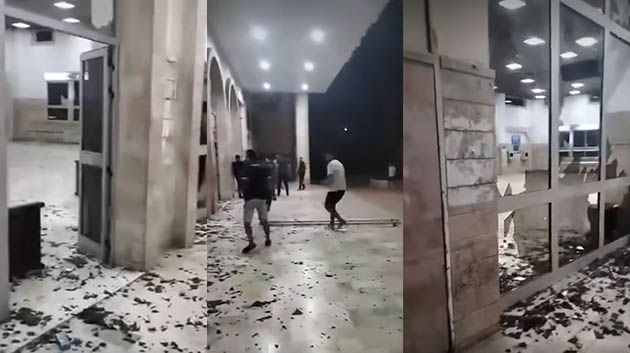 تخريب محطة القطار بصفاقس من قبل مجموعة من الشبان 