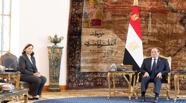 السيسي يستقبل رئيسة الحكومة