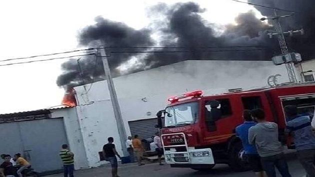 إندلاع حريق بالمستودع البلدي‎ بالمهدية