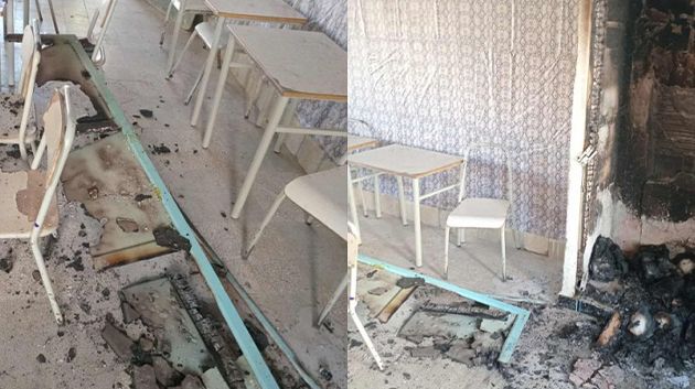 سيدي بوزيد: تعرّض مؤسستيْن تربويّتيْن إلى الحرق والتّخريب (فيديو)