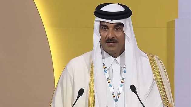 أمير قطر يدعو لدعم إعادة إعمار القطاع ووقف الحرب في السودان