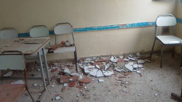 فرنانة : سقوط جزء من سقف قاعة تدريس بمعهد ثانوي 