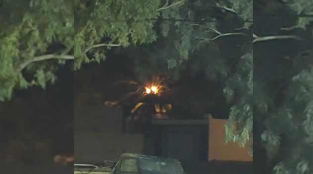 قفصة.. نزول صاعقة رعديّة يتسبّب في احتراق نخلة بأحد المنازل