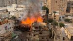 مصر: حريق هائل في موقع تصوير أحد المسلسلات (فيديو)