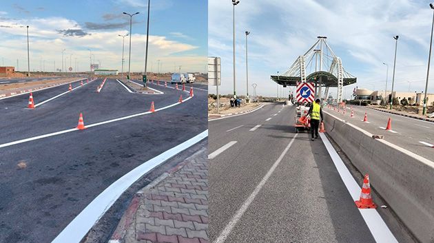 'تونس للطرقات السيارة' تواصل أشغال التشوير لضمان أعلى مستويات السلامة