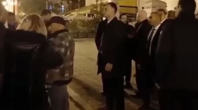  سعيّد في شارع الحبيب بورقيبة فجر يوم الإحتفال بعيد الثورة