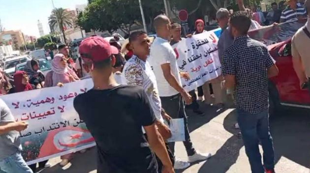 سيدي بوزيد: وقفة احتجاجية ومسيرة للمعطّلين عن العمل