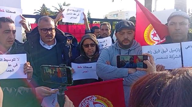 نابل : وقفة احتجاجية لعدد من أعوان النقل المنتظم وغير المنتظم‎