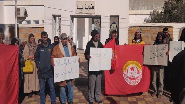 تطاوين: تواصل احتجاجات أعوان شركة البيئة لليوم الخامس على التوالي