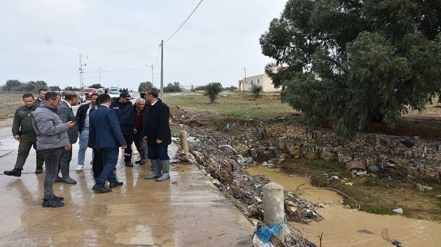 والي سوسة يعاين وضعية الأودية ومجاري المياه