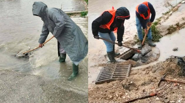 المنستير: تدخلات إدارة التجهيز لإزالة مخلفات الفيضانات (صور)