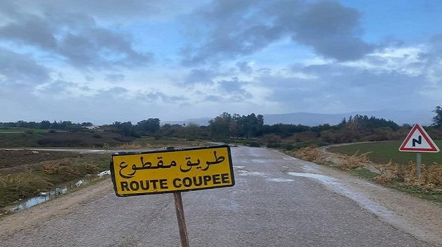 الحماية المدنية بجندوبة تحذّر: إنقطاع الطريق على مستوى وادي الرغاي