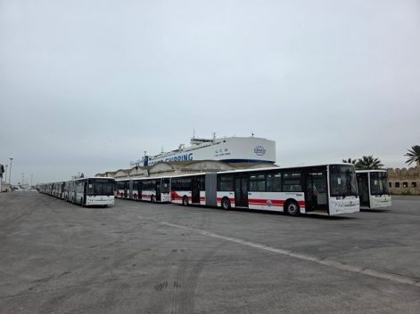 وصول دفعة من الحافلات إلى ميناء حلق الوادي 