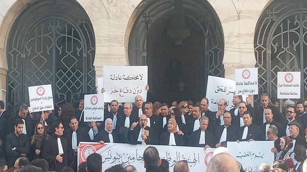 وقفة احتجاجية للمحامين